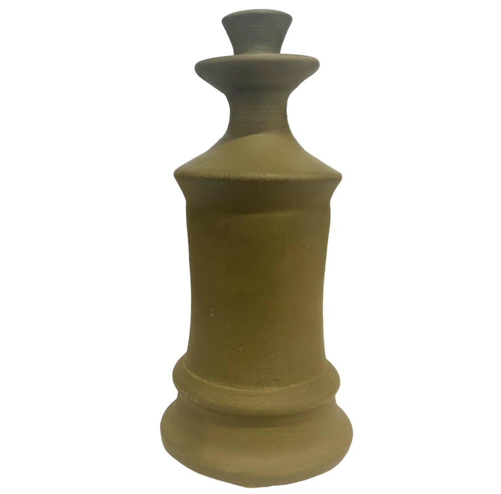 Handmade sage earthenware vase
