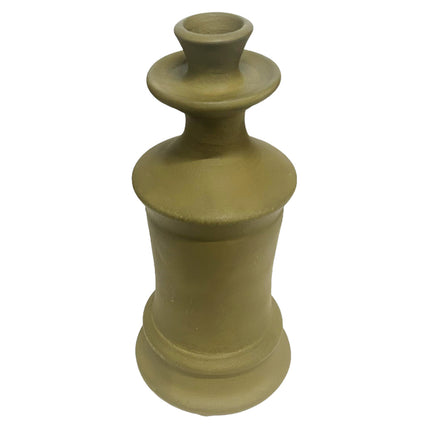 Handmade vaas aardewerk salie