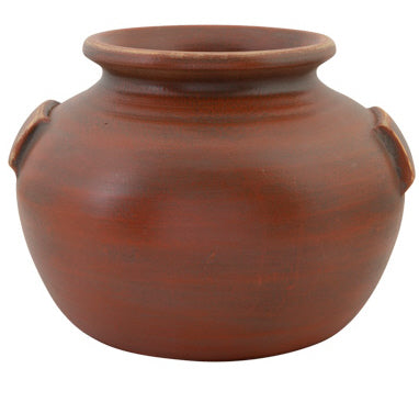 Vaas Orient Bruin 29x29xh21cm Rond Aardewerk