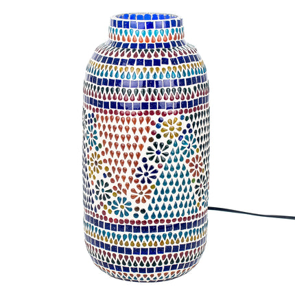 Vaasvormige mozaïek tafellamp veelkleurig - 38 cm