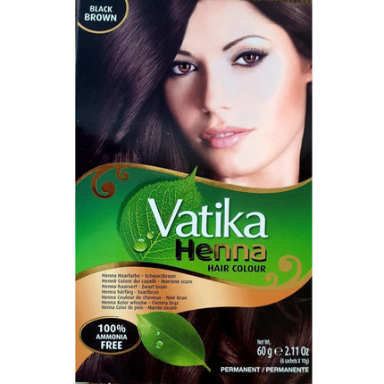 Dabur Vatika Henna Hair Color 6x10 gr - Black Brown