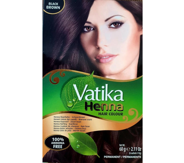 Dabur Vatika Henna Hair Color 6x10 gr - Black Brown