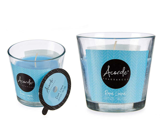 Kaars Blauw Schone Kleren (9 x 8 x 9 cm)