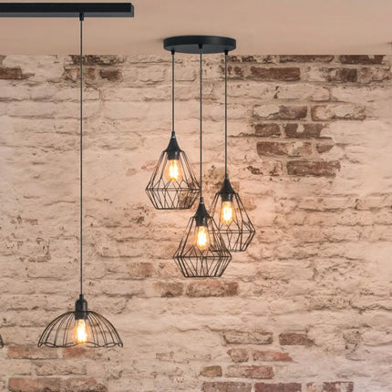 Industriële Hanglamp - Zwart