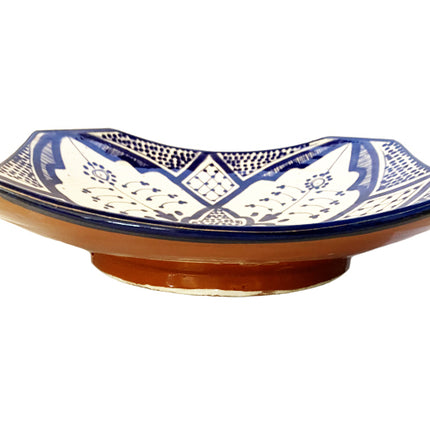 Marokkaans bord zwart wit vierkant 27x27cm