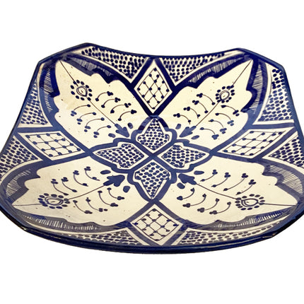 Marokkaans bord zwart wit vierkant 27x27cm