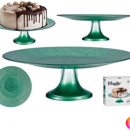 Vivalto Taartplateau - Glas - 33 x 9 x 33 cm