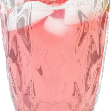 Waterglazen/drinkglazen - kristal look - gouden rand - 270 ml