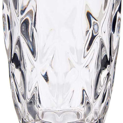 Waterglazen/drinkglazen - kristal look - gouden rand - 270 ml