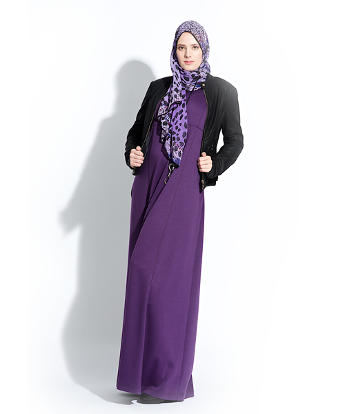 Abaya Purple – paarse abaya van Punto Milano, S t/m XL, 145 of 153 cm – foto 4