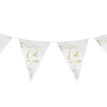 Eid mubarak vlaggen marmer goud