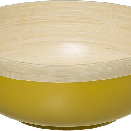 Slakom/voedsel serveerschaal - bamboe - D30/H12 cm