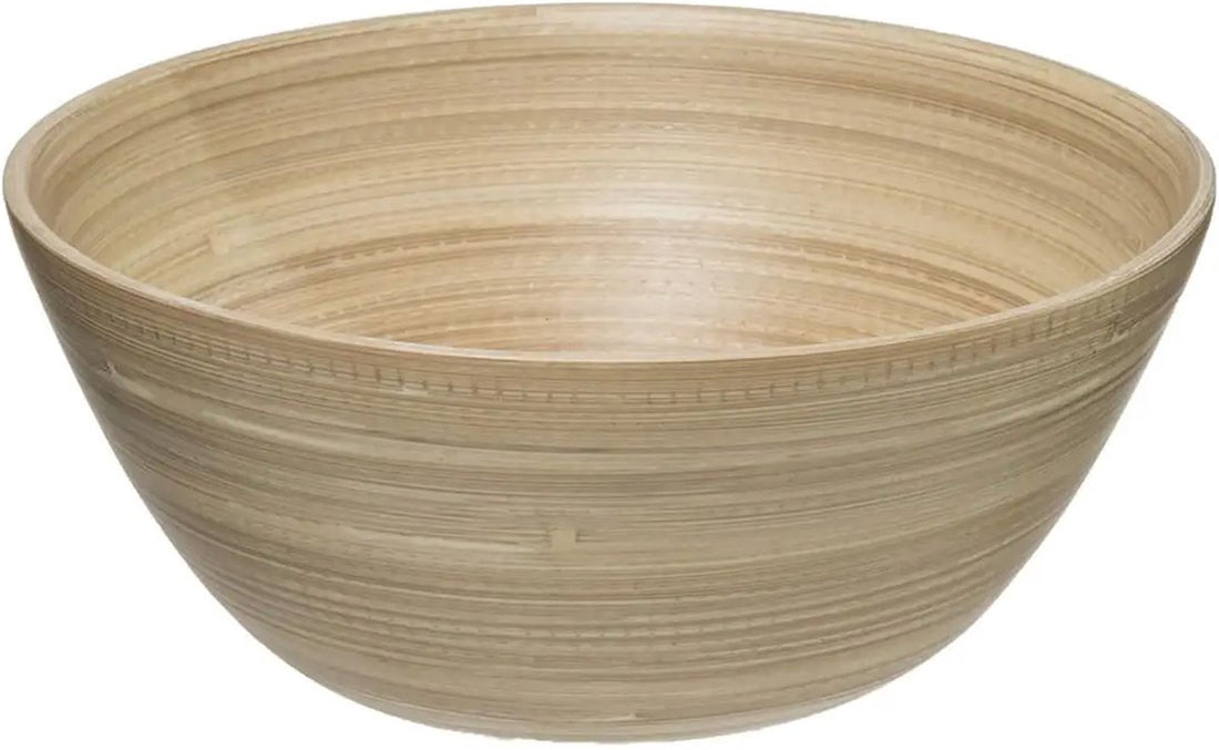Saladier/plat de service - bambou - D30/H10 cm