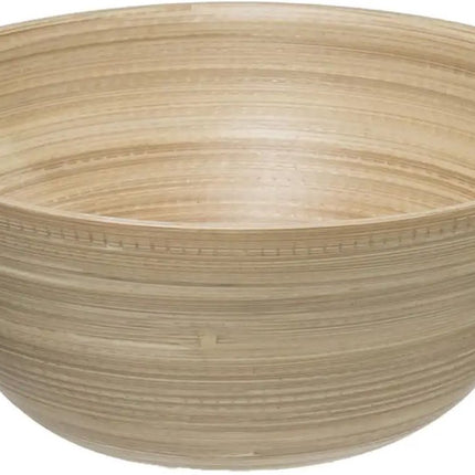 Slakom/voedsel serveerschaal - bamboe - D30/H10 cm