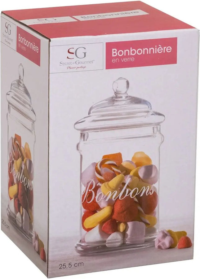 Voorraadpot - snoeppot - glas - deksel - 2 l - bonbonnieres