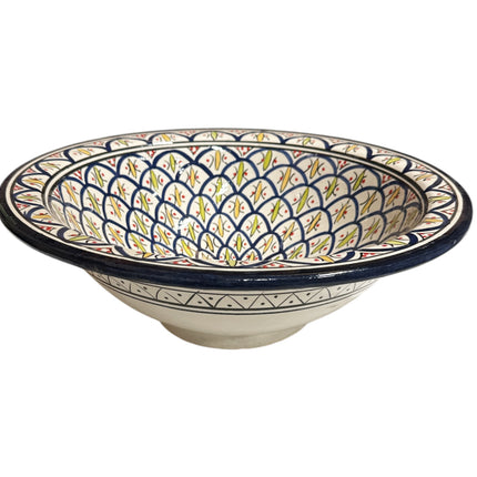 Marokkaanse waskom - kleurrijk - aardewerk (opbouw) wasbak - Ø 40 cm