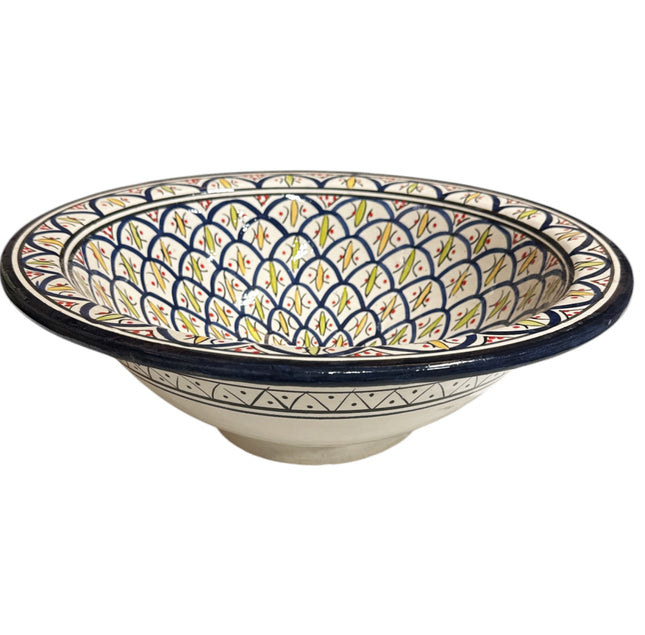 Marokkaanse waskom - kleurrijk - aardewerk (opbouw) wasbak - Ø 40 cm