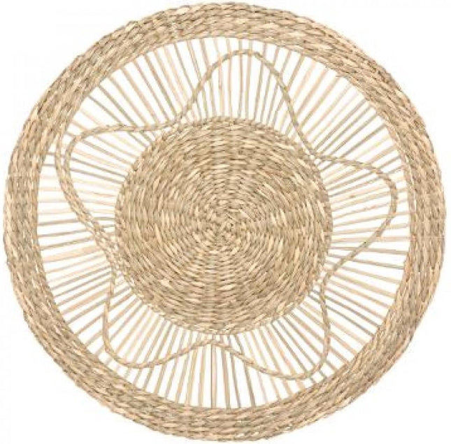 Wanddecoratie set van 3/D 38/ D28/ D18 cm van zeegras - Muurdecoratie set - Wanddecoratie
