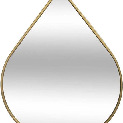 Spiegel/wandspiegel druppel 39 x 28 cm metaal goud