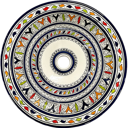 Marokkaanse waskom - Aardewerk (opbouw) wasbak Ø 40 cm