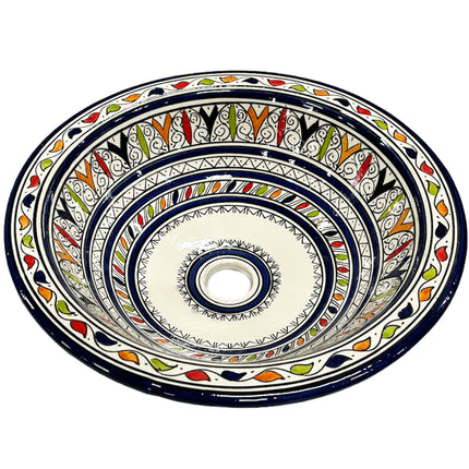 Marokkaanse waskom - Aardewerk (opbouw) wasbak Ø 40 cm