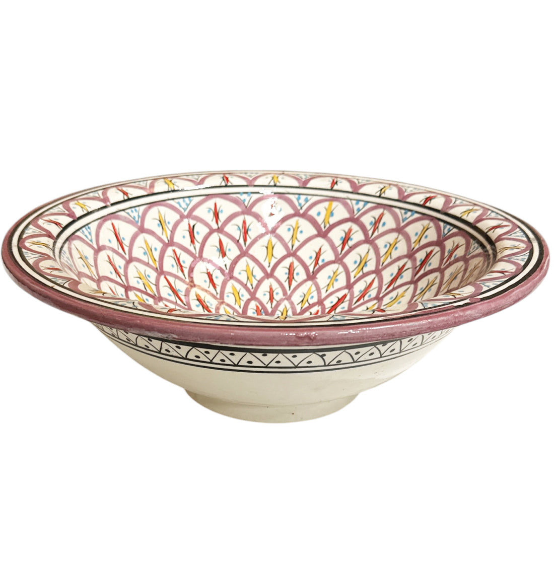Moroccan washbasin - colorful - earthenware (countertop) sink - Ø 40 cm