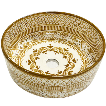 Marokkaanse keramische waskom 28 cm Goldenrod