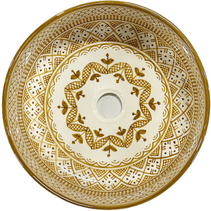 Marokkaanse keramische waskom 28 cm Goldenrod
