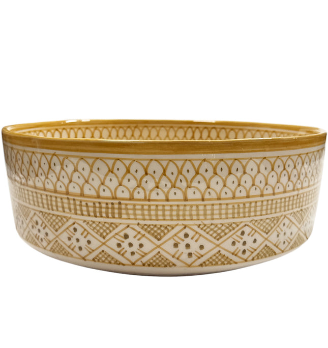Handmade Marokkaanse keramische waskom 35 cm Goldenrod
