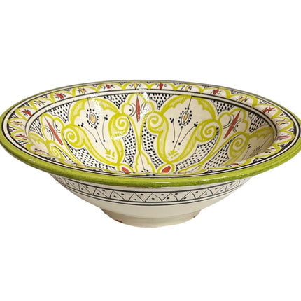 Marokkaanse waskom Asfi- kleurrijk - aardewerk (opbouw) wasbak - Ø 40 cm