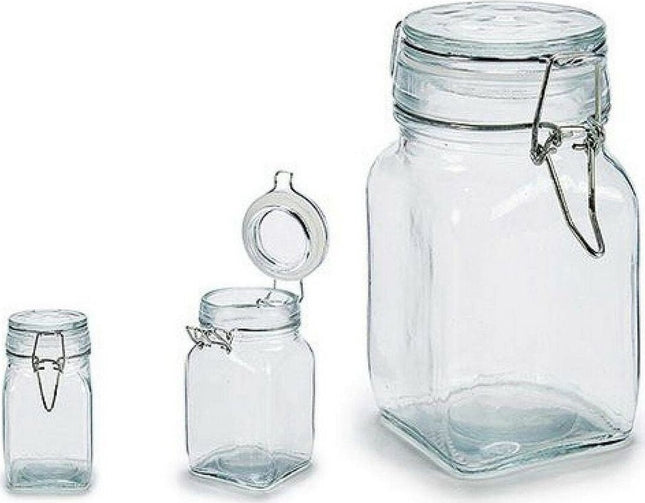 Weckpotten 250 ML Glas/staal Transparant 3 Stuks