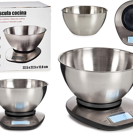 Weegschaal met LCD scherm - Keuken - Digitaal - Zilver metaal - Maximaal 5 KG