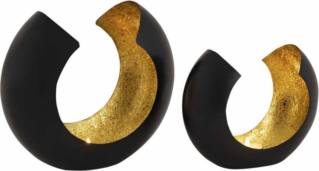 Set van 2 Windlichten - Theelichthouderset 2-delige Omega