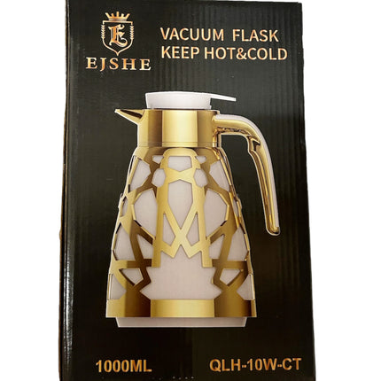 Thermoskan - Thermosflessen - 1L - Isoleerkan met gouden details