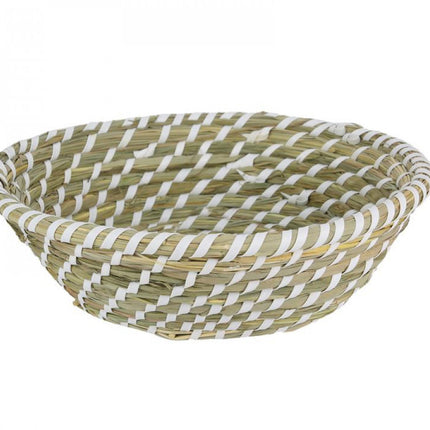 witte gevlochten mand 25cm