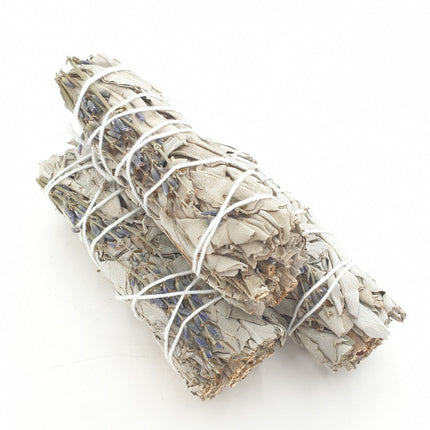 WITTE SALIE & FRENCH LAVENDEL SMUDGE 12CM