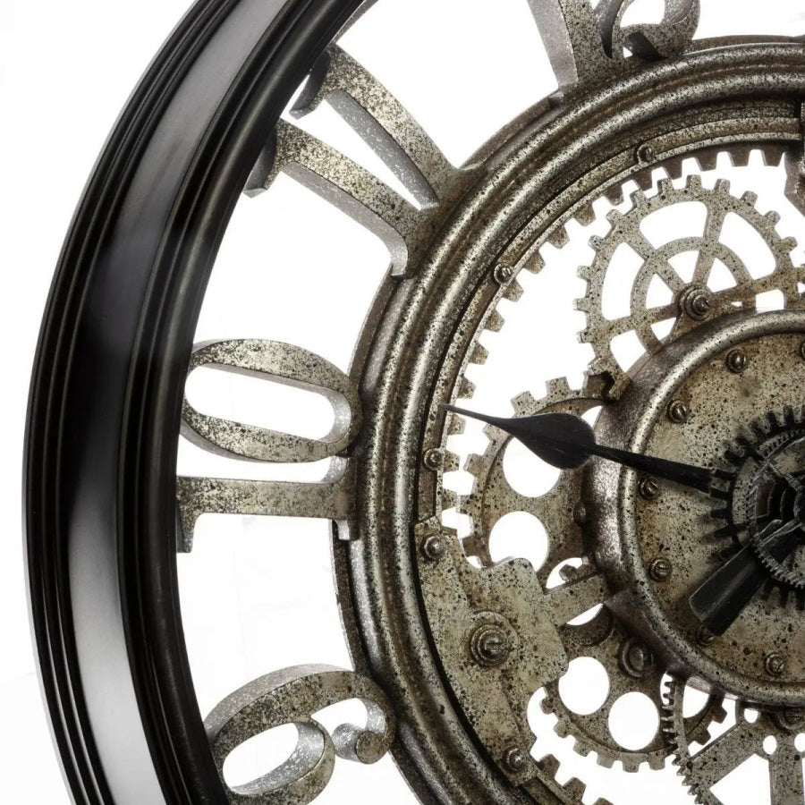 Industrial wall clock Ø51 cm - Brown