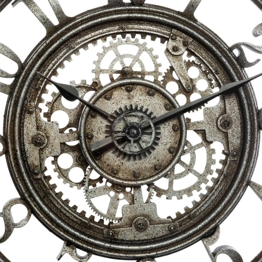 Industrial wall clock Ø51 cm - Brown