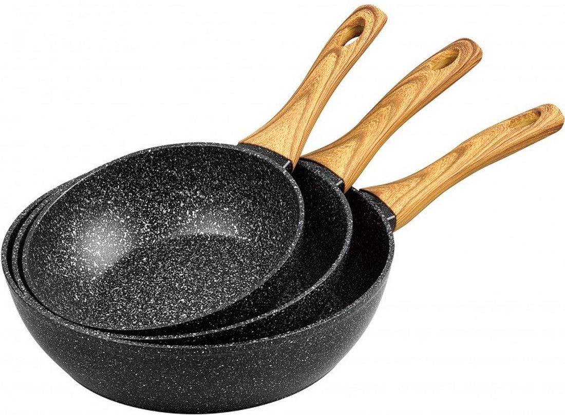 Klausberg - Ensemble de poêles à wok - 20 / 24 / 28 cm