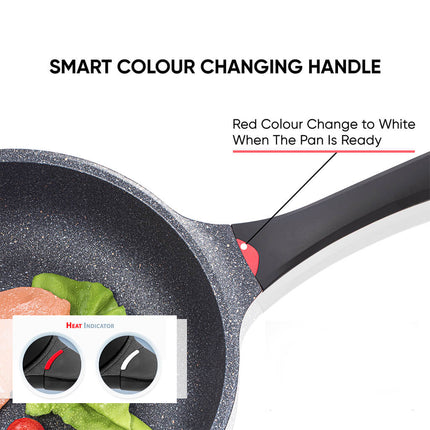 Multifunctionele 3 in 1 pan met Deksel + Wok + Hapjespan 28 cm