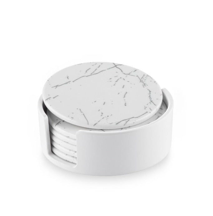 Melamine onderzetters, set van 6 met houder – hittebestendig, 3 kleuren – foto 5