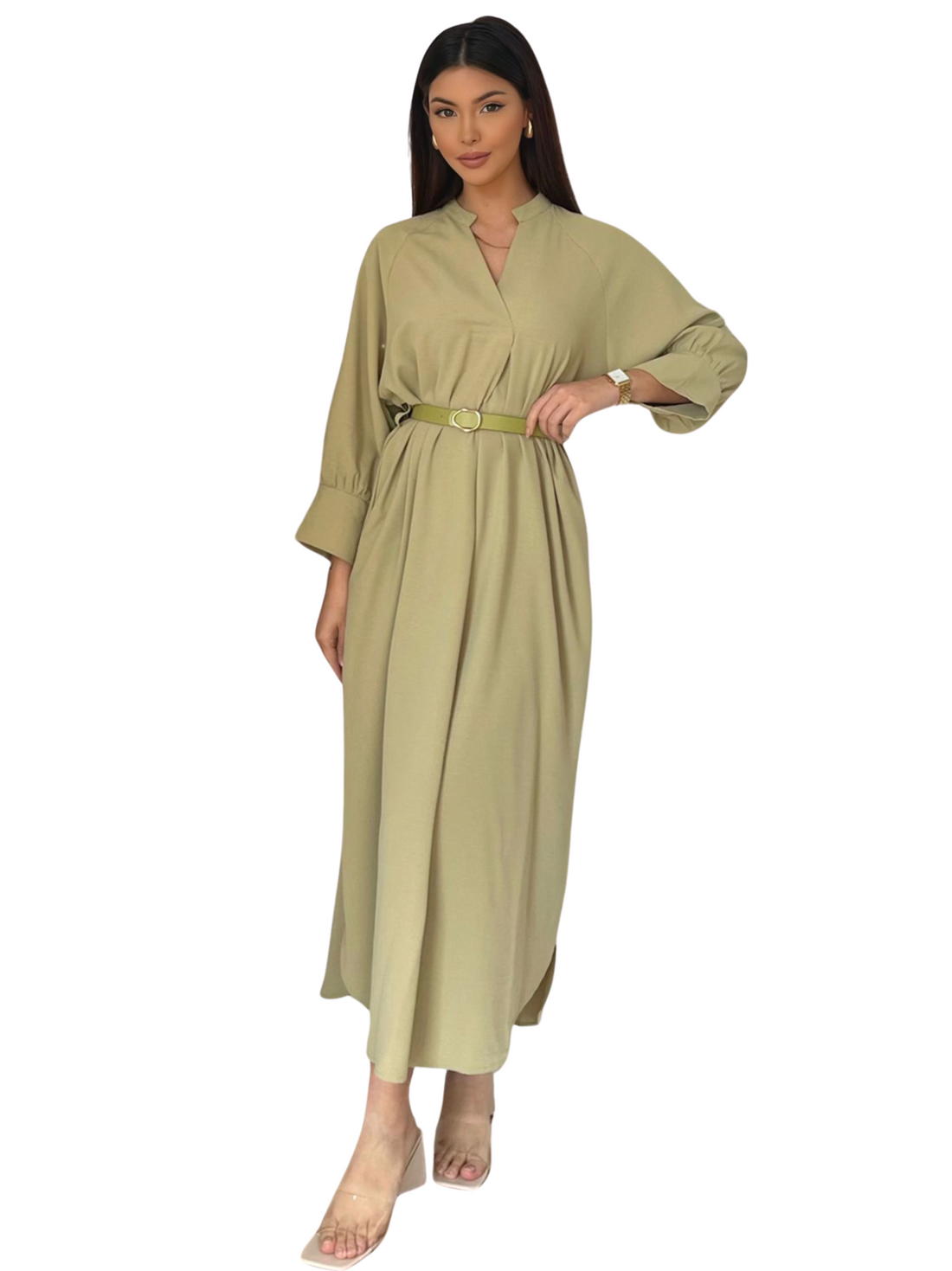 Hiba dress mint – damesjurk in maat S/M en L/XL