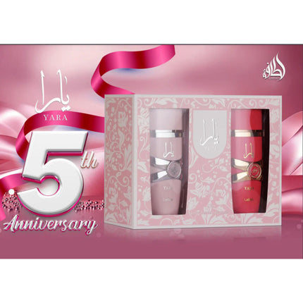 Lattafa Yara 5th Anniversary Edition : Yara 100ml & Yara Candy 100ml Gift Set