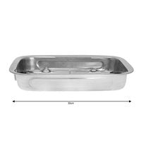 Kinghoff 1376 - Braadblik, Bakplaat met Grill Rooster - 31 x 22 x 5.5 cm