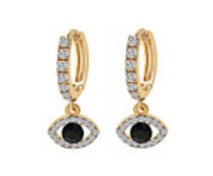 Zirconia black earrings