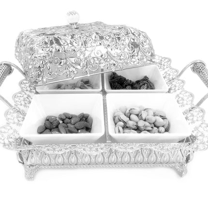 Candybox Nootjes schaal - bonbonnière - zilver