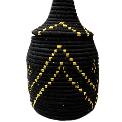 Wollen berber mand zwart en goud