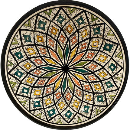 Marokkaanse schaal zwaka zwart 35 cm