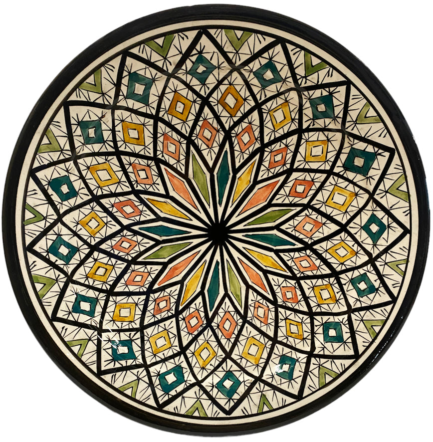 Plat marocain Zwaka noir 35 cm