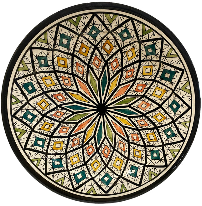 Marokkaanse schaal zwaka zwart 35 cm